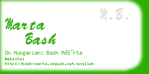 marta bash business card